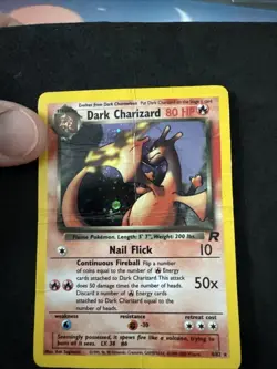Pokemon TCG Team Rocket Dark Charizard Holo Rare Card 4/82 DMG - Image 2
