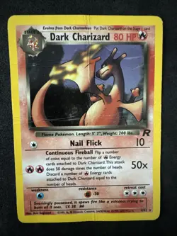 Pokemon TCG Team Rocket Dark Charizard Holo Rare Card 4/82 DMG - Image 4