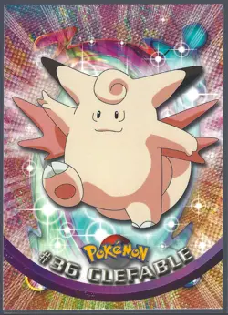 Clefable #36 - BLACK Logo - Non-Holo - SERIES 1 - TOPPS POKEMON CARD - LP - Image 1