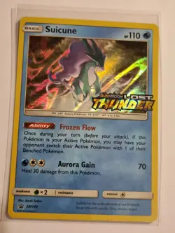Suicune PreRelease SM149 Black Star Promo Holo Pokemon Lost Thunder Card - Image 1