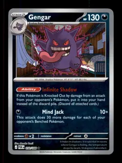 GENGAR 050/088 R PERFECT ORDER POKEMON REVERSE HOLO NM/M - Image 1