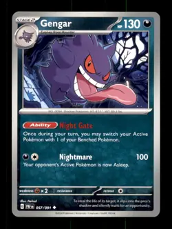GENGAR 057/091 UC PALDEAN FATES POKEMON NM/M - Image 1