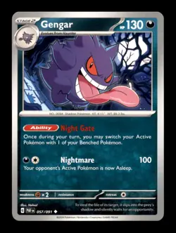 GENGAR 057/091 UC PALDEAN FATES POKEMON NM/M - Image 1