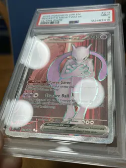 2025 Pokemon Destined Rivals Team Rockets Mewtwo Ex Ultra Rare 213/182 PSA 9 - Image 4