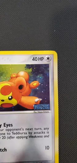 Pokemon TCG Teddiursa EX Unseen Forces 77/115 Stamped Reverse Holo LP. - Image 3
