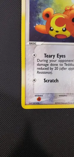 Pokemon TCG Teddiursa EX Unseen Forces 77/115 Stamped Reverse Holo LP. - Image 5