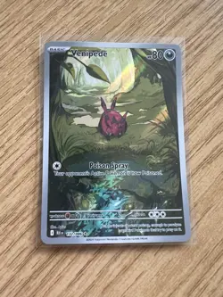 Pokemon TCG Venipede Black Bolt Illustration Rare Card 132/086 - Image 1