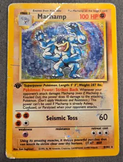 Machamp Holo 8/102 Base Set 1st Edition Pokemon TCG - Image 1