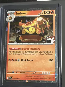 Pokemon Prize Pack Series 8 Emboar WHT 013/086 Cosmos HOLO - Image 1