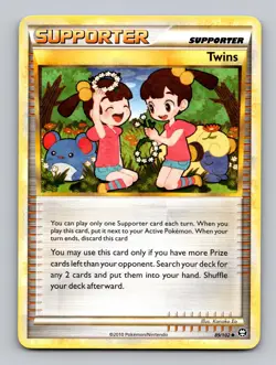 Twins 89/102 Uncommon HGSS Triumphant Pokemon Lightly Played - Image 1