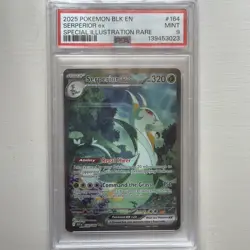2025 Pokemon BLK En Special Illustration Rare #164 Serperior Ex PSA 9 MINT - Image 1