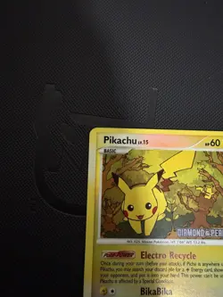 Pokemon Pikachu 94/123 Diamond and Pearl Burger King Stamped Reverse Holo - Image 2