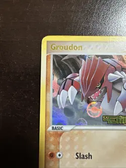 Groudon 14/106 Reverse Holo Pokemon TCG EX Emerald DMG - Image 2