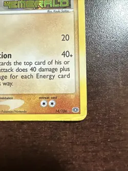 Groudon 14/106 Reverse Holo Pokemon TCG EX Emerald DMG - Image 4