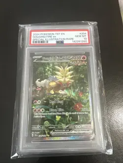 2024 Pokemon TEF en Gouging Fire EX Special Illustration PSA Gem MT 10 - Image 1