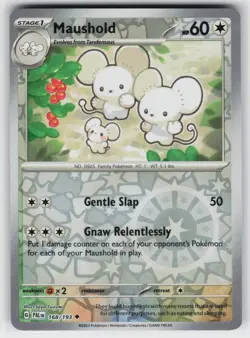 Maushold 168 Reverse Holo 193 UC Paldea Evolved NM Pokemon - Image 1