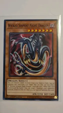 Yu-Gi-Oh! Wicked Serpent Night Dragon ALIN-EN031 1st Edition NM - Image 1