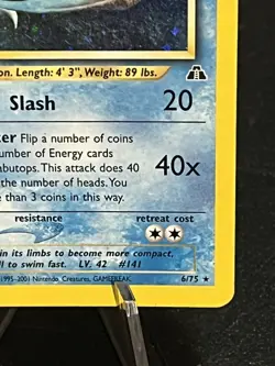 2001 Pokemon Kabutops 6/75 Neo Discovery Holo 630P - Image 4
