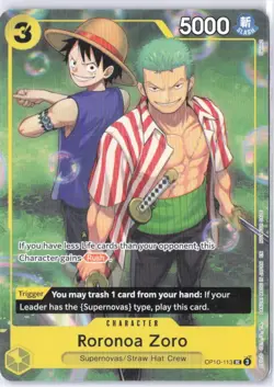 Roronoa Zoro OP10-113 OPTCG Full Art from the One Piece Play Together Event - Image 1