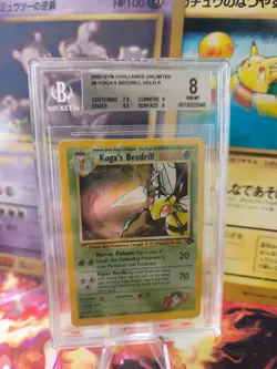 Pokemon Karte Card Koga's Beedrill Bibor Gym Challenge Holo 2000 Beckett BGS 8 - Image 1