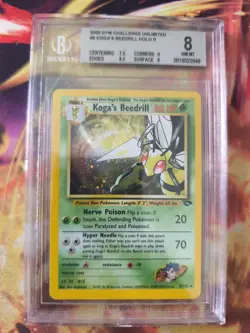 Pokemon Karte Card Koga's Beedrill Bibor Gym Challenge Holo 2000 Beckett BGS 8 - Image 2