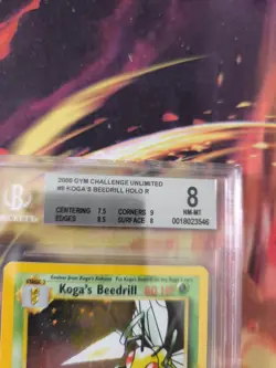 Pokemon Karte Card Koga's Beedrill Bibor Gym Challenge Holo 2000 Beckett BGS 8 - Image 4