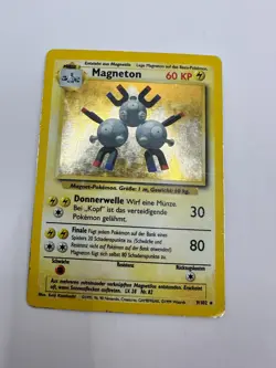 Pokemon Karte TCG Magneton 9/102 Basis Set Holo Vintage Rare GD Deutsch - Image 2