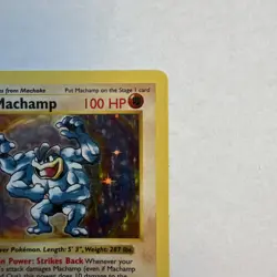 Machamp 8/102 Base Set Holo Rare 1st edition Shadowless Pokemon Card Vintage - Image 3