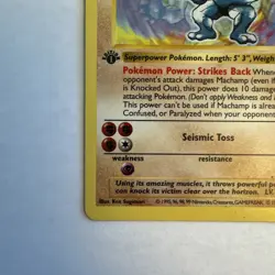 Machamp 8/102 Base Set Holo Rare 1st edition Shadowless Pokemon Card Vintage - Image 5