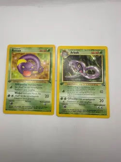 Pokemon Karte TCG Retan+Arbok 31+46/62 1. Fossil No Holo Rare Vintage WOTC EX DE - Image 2