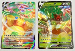 Pokemon Karte TCG Rillaboom VMAX 022+023/264 Fusionsangriff Holo Englisch NM - Image 1