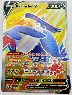 Pokemon Karte TCG Kramshef V 161/172 Strahlende Sterne Holo Rare Deutsch NM - Image 1