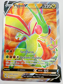 Pokemon Karte TCG Flygon V 164/172 Strahlende Sterne Holo Rare Englisch NM - Image 1