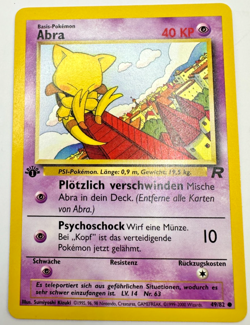 Pokemon Karte TCG Abra 49/82 1.Team Rocket Holo Vintage Rare Deutsch EX - Image 1