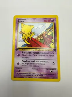 Pokemon Karte TCG Abra 49/82 1.Team Rocket Holo Vintage Rare Deutsch EX - Image 2