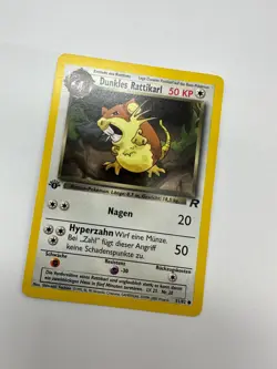 Pokemon Karte TCG Dunkles Rattikarl 51/82 1.Team Rocket Holo Vintage Deutsch EX - Image 2