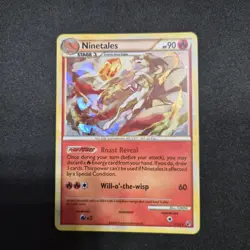 Pokemon TCG Ninetales HGSS 7/123 Cracked Ice Holo NM - Image 1
