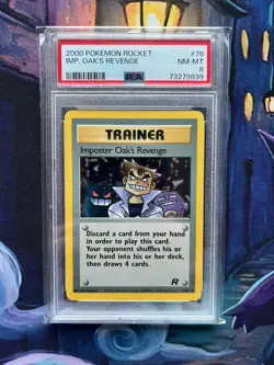 Pokemon Team Rocket Imposter Oak's Revenge 76/82 Trading Card 2000 PSA 8 - Image 1