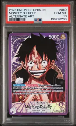 PSA 10 MONKEY D. LUFFY 060 ALTERNATE ART ONE PIECE - Image 1