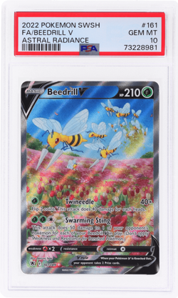 2022 Pokemon Sword and Shield Astral Radiance Beedrill V Ultra Rare #161 PSA 10 - Image 1