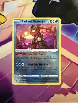 Pokemon TCG Card Radiant Greninja 046/189 Astral Radiance Holo - NM - Image 1