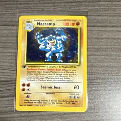 Pokemon TCG Machamp 8/102 Base Set 1st Edition Holo ENG 100HP 1999 - Image 1