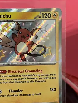 Pokemon TCG Raichu Card Paldean Fates 132/091 Shiny Rare NM Condition - Image 3