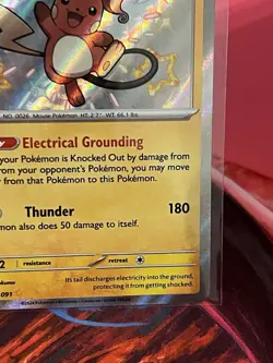 Pokemon TCG Raichu Card Paldean Fates 132/091 Shiny Rare NM Condition - Image 4