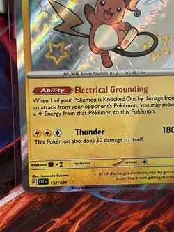Pokemon TCG Raichu Card Paldean Fates 132/091 Shiny Rare NM Condition - Image 5
