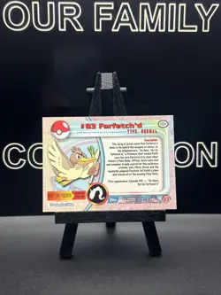 Farfetch'd #83 1999 Pokemon TV Animation Edition Blue Logo Topps Non Holo - Image 4