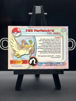 Farfetch'd #83 1999 Pokemon TV Animation Edition Blue Logo Topps Non Holo - Image 5