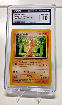 Pokemon Sudowoodo Neo Genesis #77/111 (2000) - CGC 10 GEM MINT - Image 1