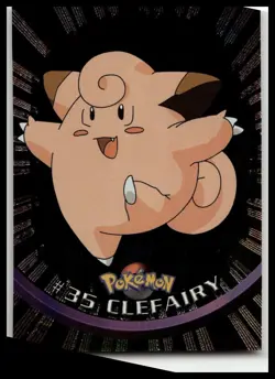 Pokemon Topps Series 1 #35 Clefairy - Holo Foil - Black Logo - Image 1