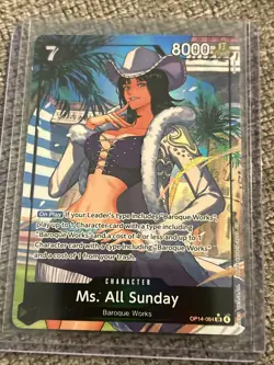Ms. All Sunday OP14-084 Alt Art Super Rare One Piece Card English NM - Image 2